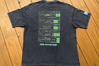 OSSANTHEHOOD dye washed Tshirt (six buttons) / washed black