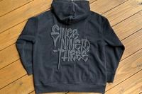 NICETY zipup hood (since) / black x black 