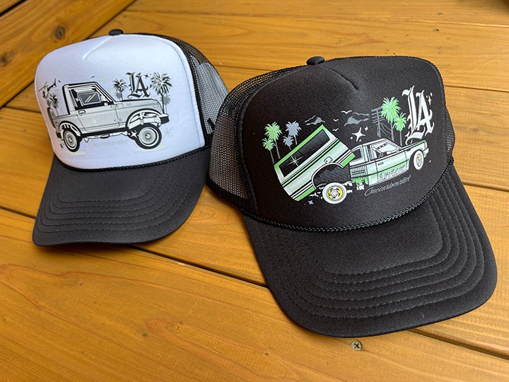 OCA mesh trucker cap (samurai) / white & black