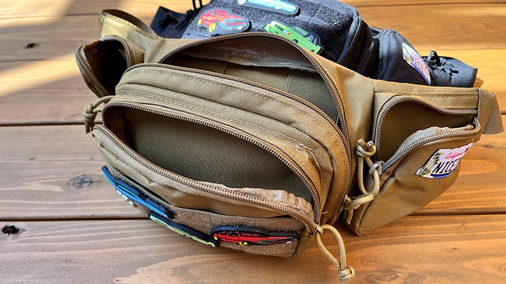 NICETY patched sling bag / khaki 