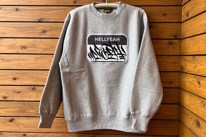 NICETY 12oz. crewneck sweat (hellyeah) / gray