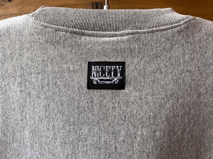 NICETY 12oz. crewneck sweat (hellyeah) / gray
