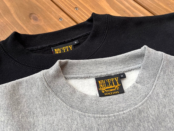 NICETY 12oz. crewneck sweat (hellyeah) / gray