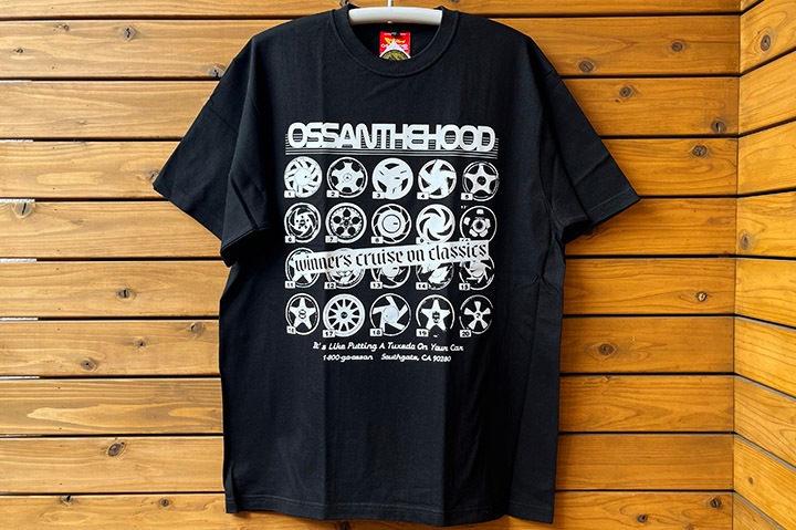 OSSANTHEHOOD 7.2oz heavyweight Tshirt (rim) / black x white