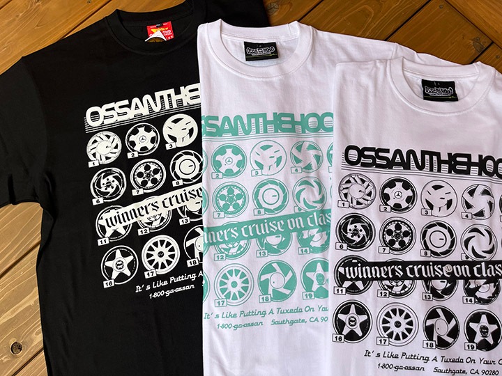 OSSANTHEHOOD 7.2oz heavyweight Tshirt (rim) / black x white