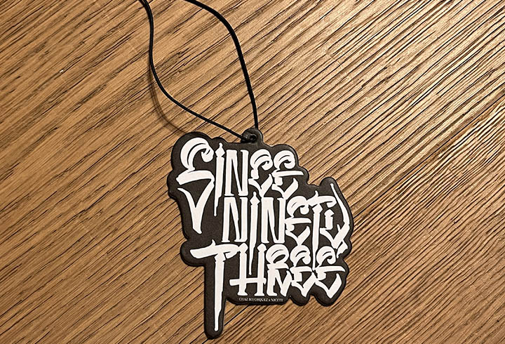 NICETY "SINCE NINETY THREE" air freshener / wht