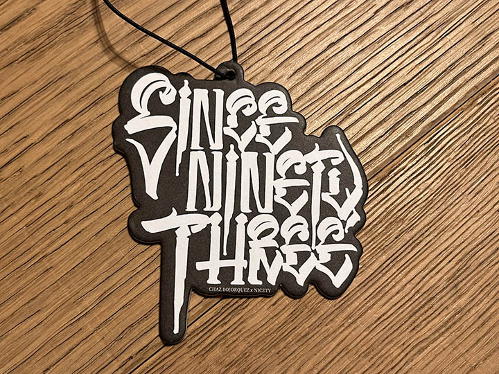 NICETY "SINCE NINETY THREE" air freshener / wht