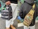 OSSANTHEHOOD camo sling bag (black python)