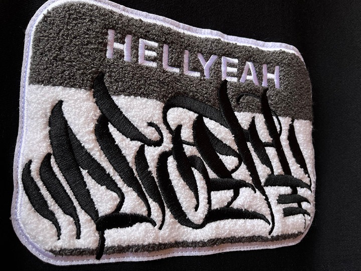 NICETY 12oz. crewneck sweat (hellyeah) / black