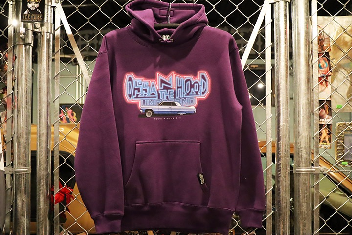 OSSANTHEHOOD pullover hood (neon) / purple