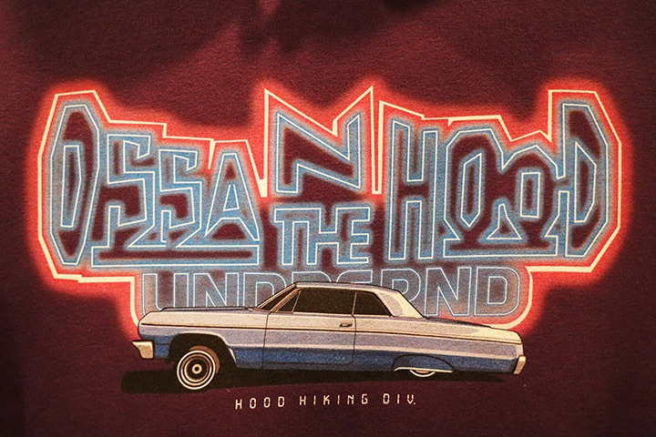 OSSANTHEHOOD pullover hood (neon) / purple