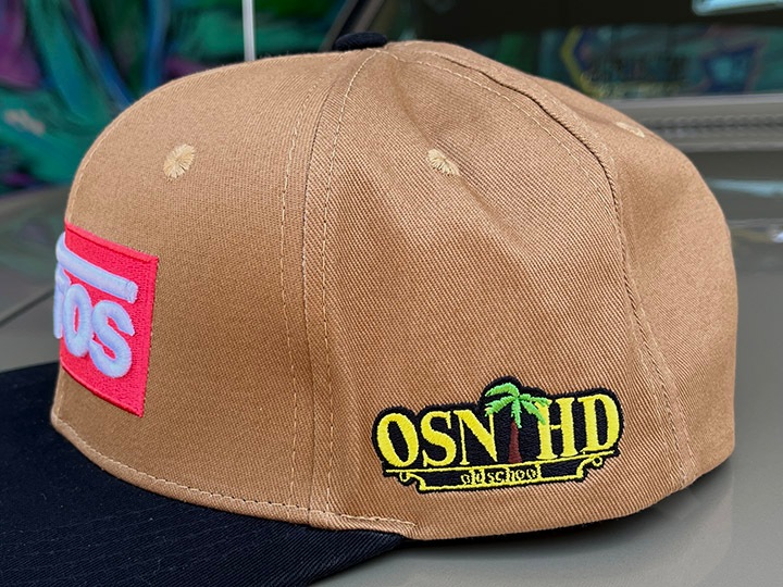OSSANTHEHOOD snapback cap (vatos) / camel & black