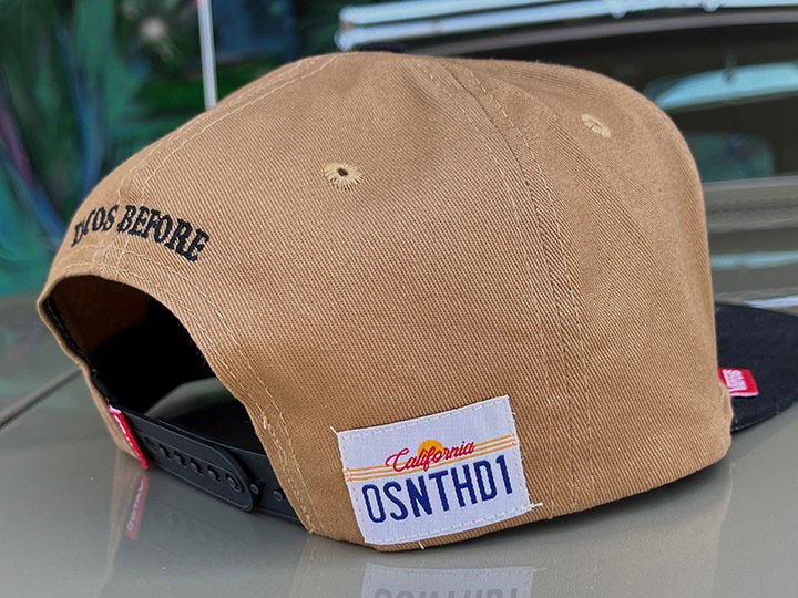 OSSANTHEHOOD snapback cap (vatos) / camel & black