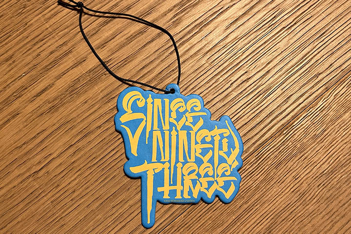 NICETY "SINCE NINETY THREE" air freshener / ylw