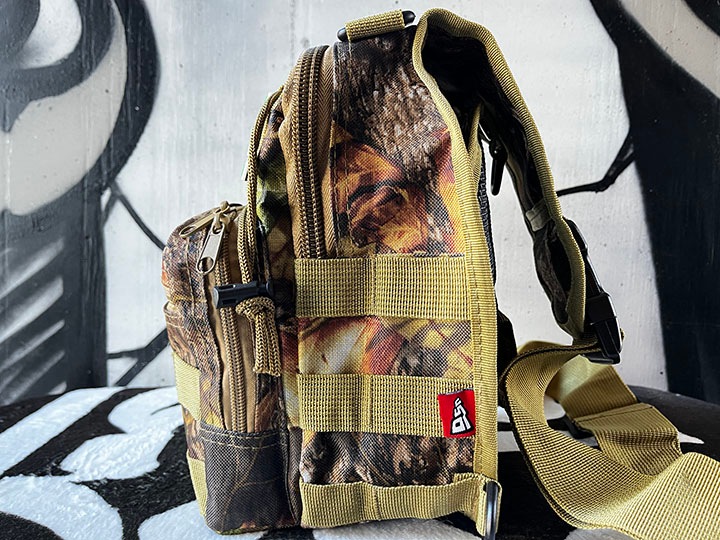 OSSANTHEHOOD camo sling bag (real tree)