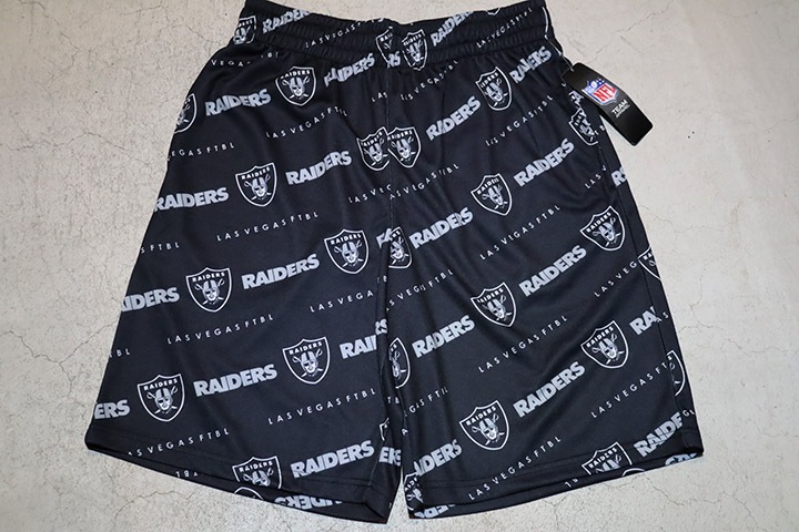 RAIDERS official nylon shorts (LV) / black