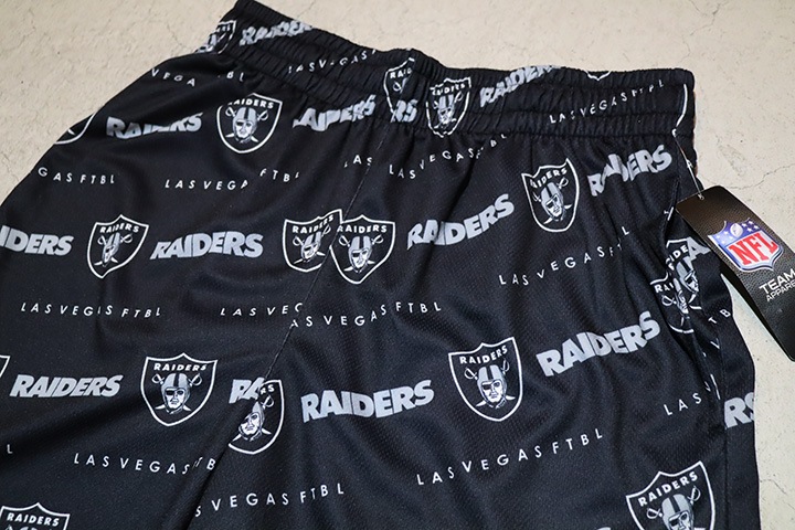 RAIDERS official nylon shorts (LV) / black