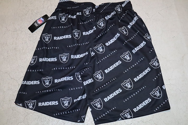RAIDERS official nylon shorts (LV) / black