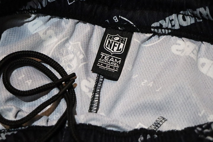RAIDERS official nylon shorts (LV) / black