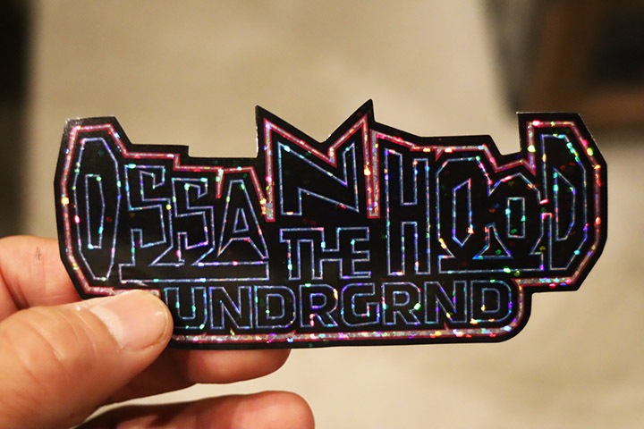 OSSANTHEHOOD glitter sticker (neon)