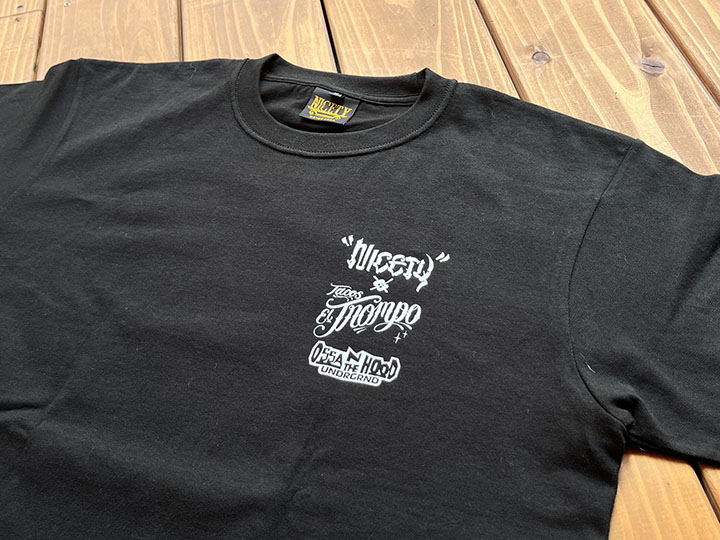 NICETY 7.2oz heavyweight Tshirt (easy) / black x white