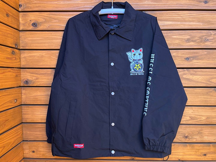 OSSANTHEHOOD coach jacket (lucky cat) / black