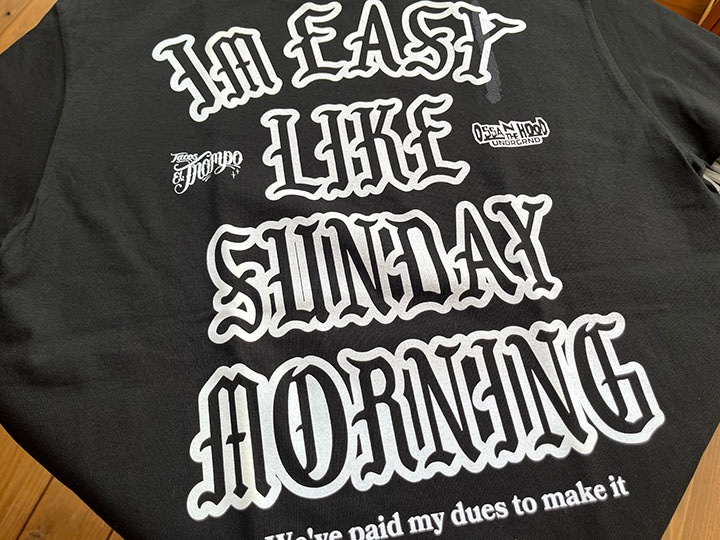 NICETY 7.2oz heavyweight Tshirt (easy) / black x white
