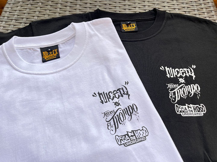 NICETY 7.2oz heavyweight Tshirt (easy) / black x white
