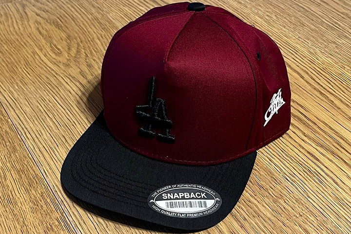 PHAT CAPS snapback cap / burgandy x bk
