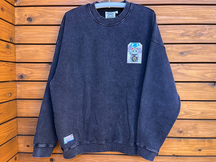 OSSANTHEHOOD 12oz. crewneck sweat (��ʡ��) / washed black