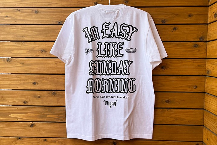 NICETY 7.2oz heavyweight Tshirt (easy) / white x black