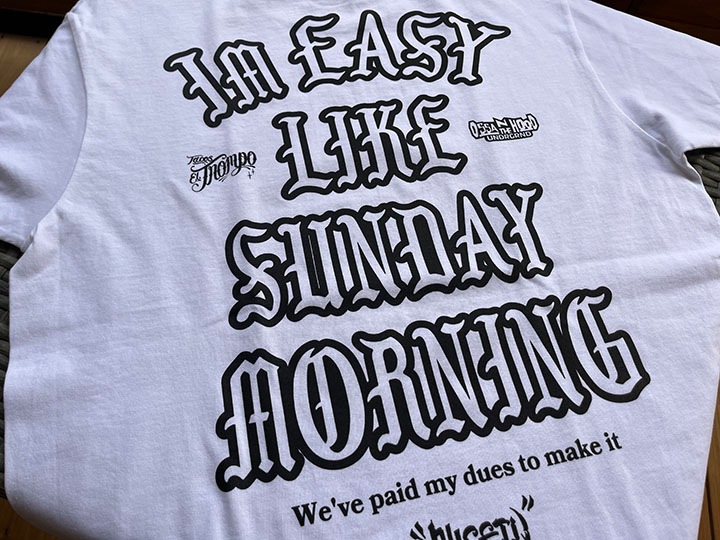 NICETY 7.2oz heavyweight Tshirt (easy) / white x black