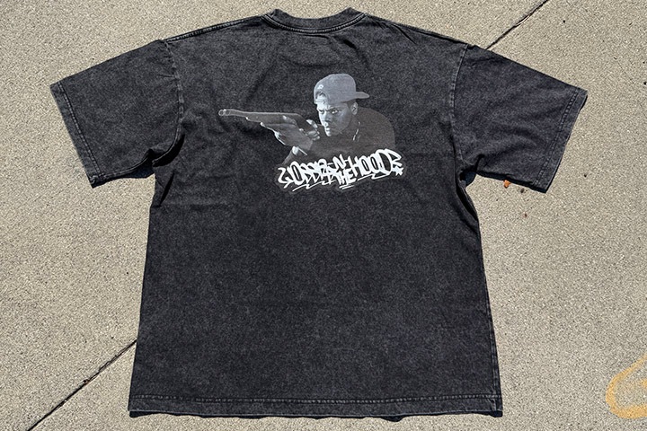 OSSANTHEHOOD dye washed Tshirt (gunman) / black