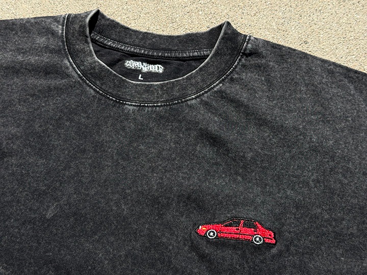 OSSANTHEHOOD dye washed Tshirt (gunman) / black