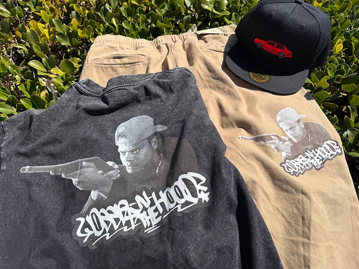 OSSANTHEHOOD dye washed Tshirt (gunman) / black