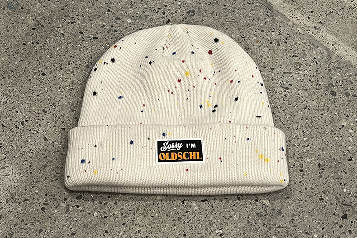 OSSANTHEHOOD beanie (oldschl) / white splash