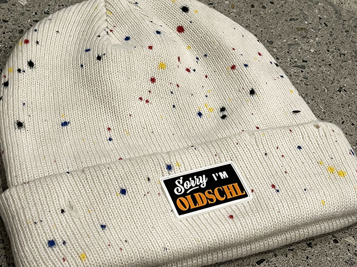OSSANTHEHOOD beanie (oldschl) / white splash