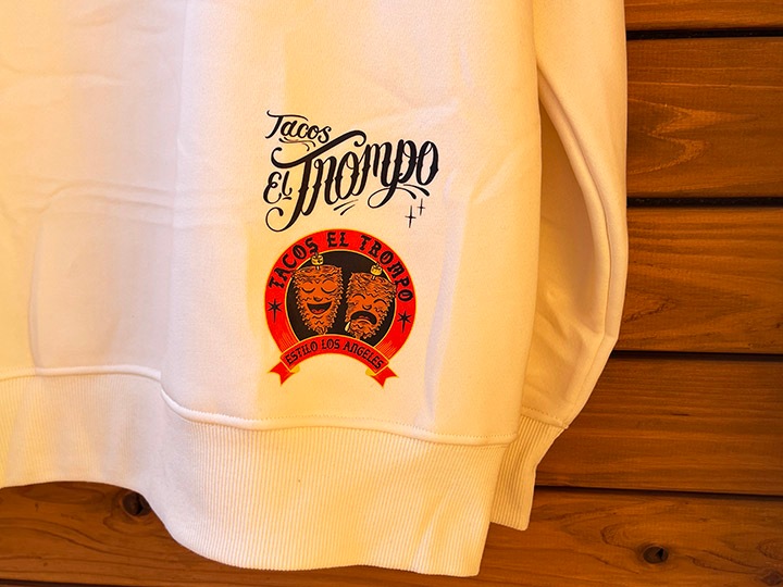 Tacos El Trompo 13oz pile lined hoodie (real thing) / off white