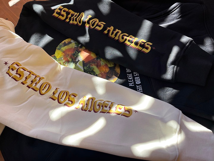Tacos El Trompo 13oz pile lined hoodie (real thing) / off white