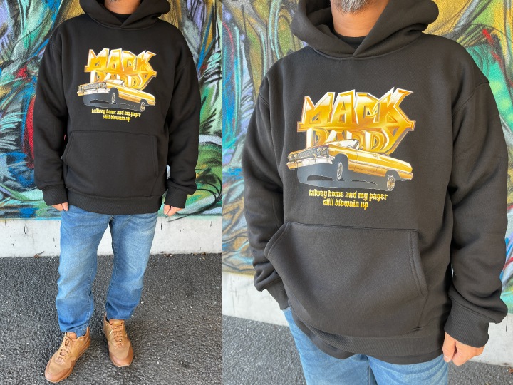 OSSANTHEHOOD 13oz pile hoodie (mack daddy) / black