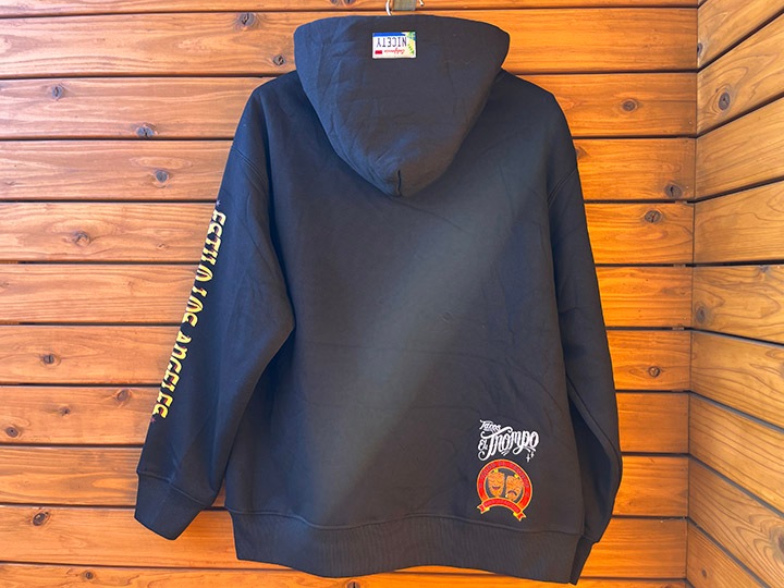 Tacos El Trompo 13oz pile lined hoodie (real thing) / black