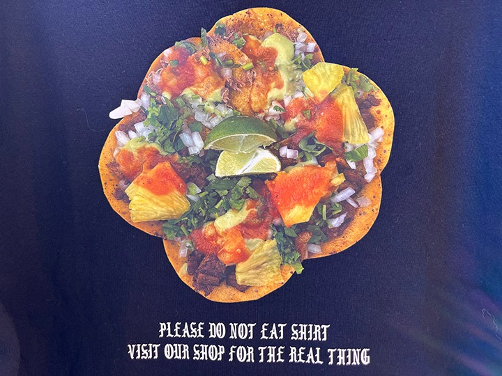 Tacos El Trompo 13oz pile lined hoodie (real thing) / black