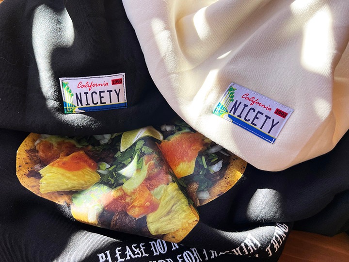 Tacos El Trompo 13oz pile lined hoodie (real thing) / black