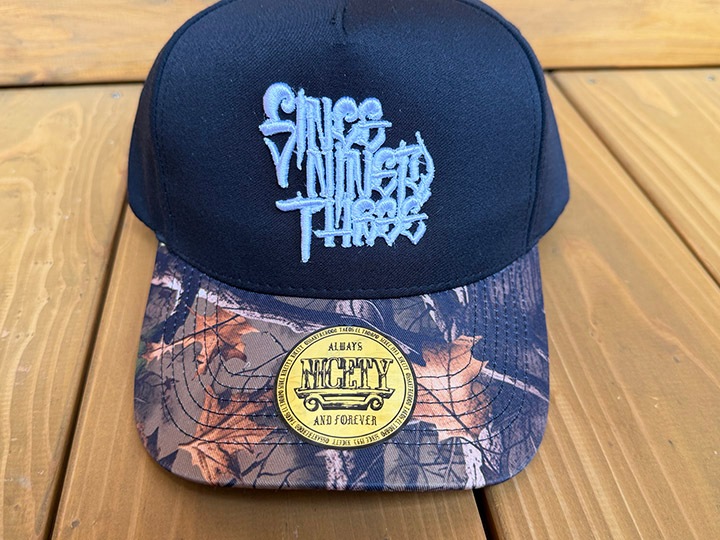 NICETY curved snapback cap (since) black camo