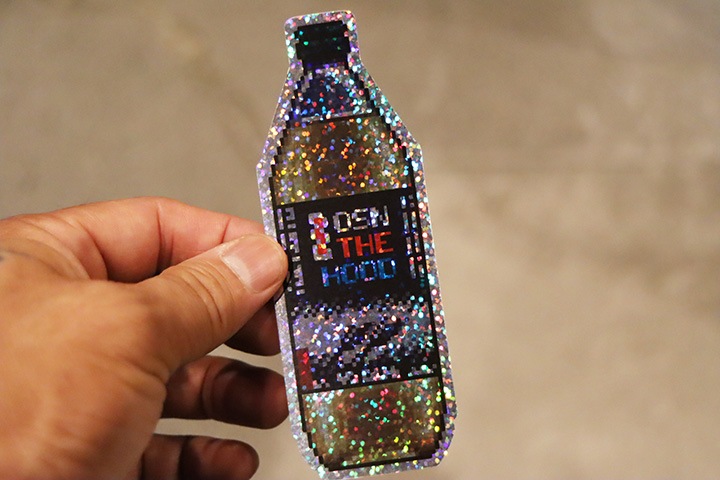 OSSANTHEHOOD vinyl sticker (40oz) / glitter