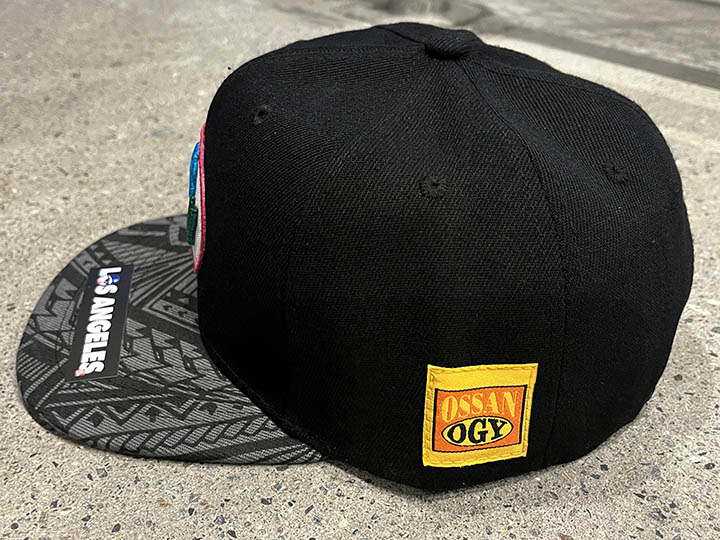 OSSANTHEHOOD snapback cap (90s) / black & tribal