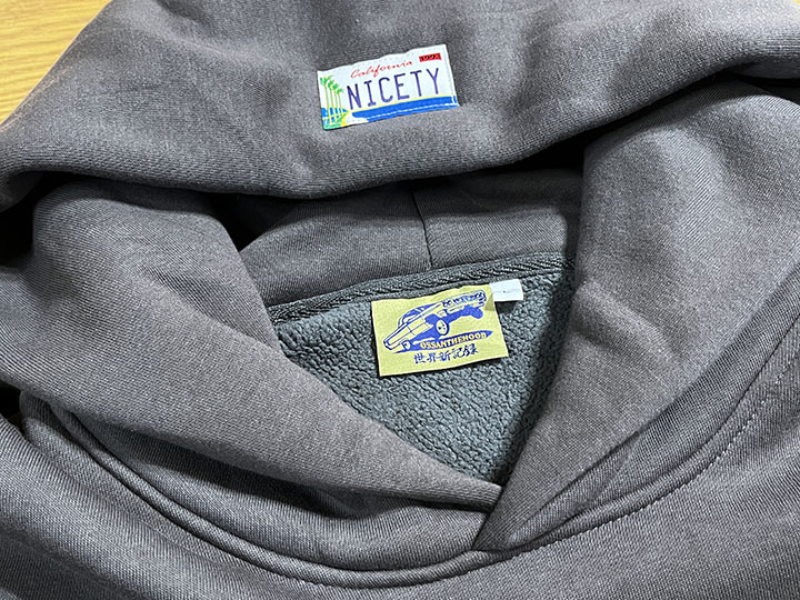 OSSANTHEHOOD 13oz pile hoodie (mack daddy) / gray