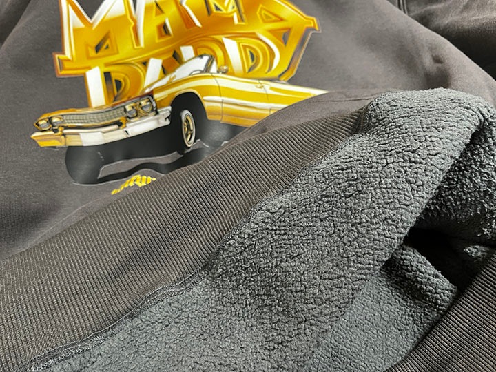 OSSANTHEHOOD 13oz pile hoodie (mack daddy) / gray
