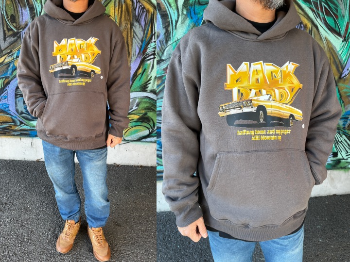 OSSANTHEHOOD 13oz pile hoodie (mack daddy) / gray
