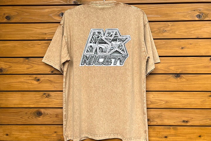 NICETY 8.2oz garment dye Tshirt (star 2024) / washed sand